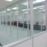 Стеклянная алюминиевая перегородка GFTD571